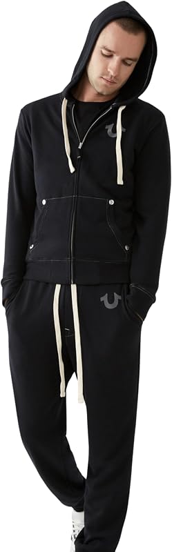 True Religion Men’s Classic Logo Jogger Sweatpants – Soft Men’s Joggers with Pockets, Comfortable Sweat Pants