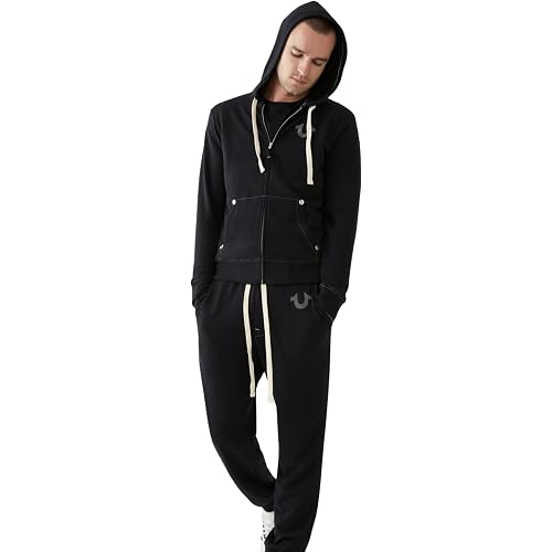 True Religion Men’s Classic Logo Jogger Sweatpants – Soft Men’s Joggers with Pockets, Comfortable Sweat Pants