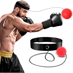 Bola Punching Ball de Treinamento de Reflexo para Boxe e Velocidade Muay Thai, Aumente sua Agilidade e Coordenação com este Equipamento de Treino de Luta Soco com Banda de Cabeça