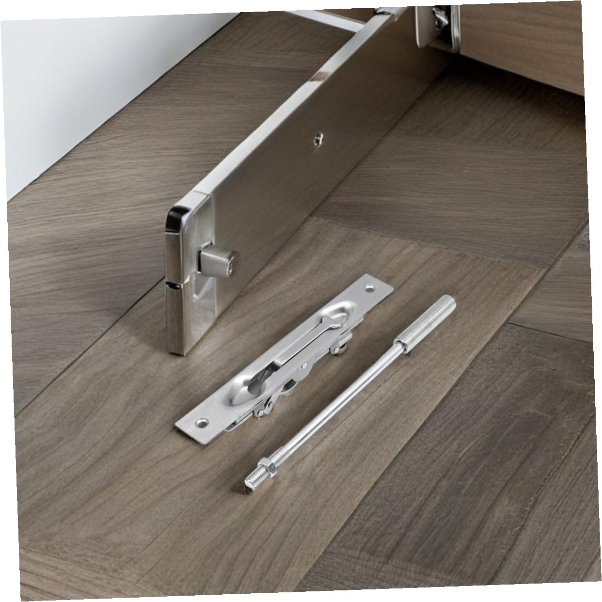 Gatuida 2 juegos Pestillo de Puerta de Acero Inoxidable Cierre Deslizante Empotrado para Puertas Dobles de Madera y Composite Seguridad Reforzada Antirobo