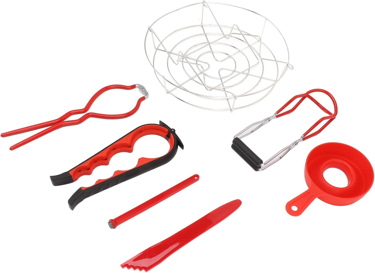 ZJchao Stainless Steel Canning Supplies Starter Kit Durable Kitchen Tools Set for Home Canning, Stainless Steel, 7pcs for Food Storage