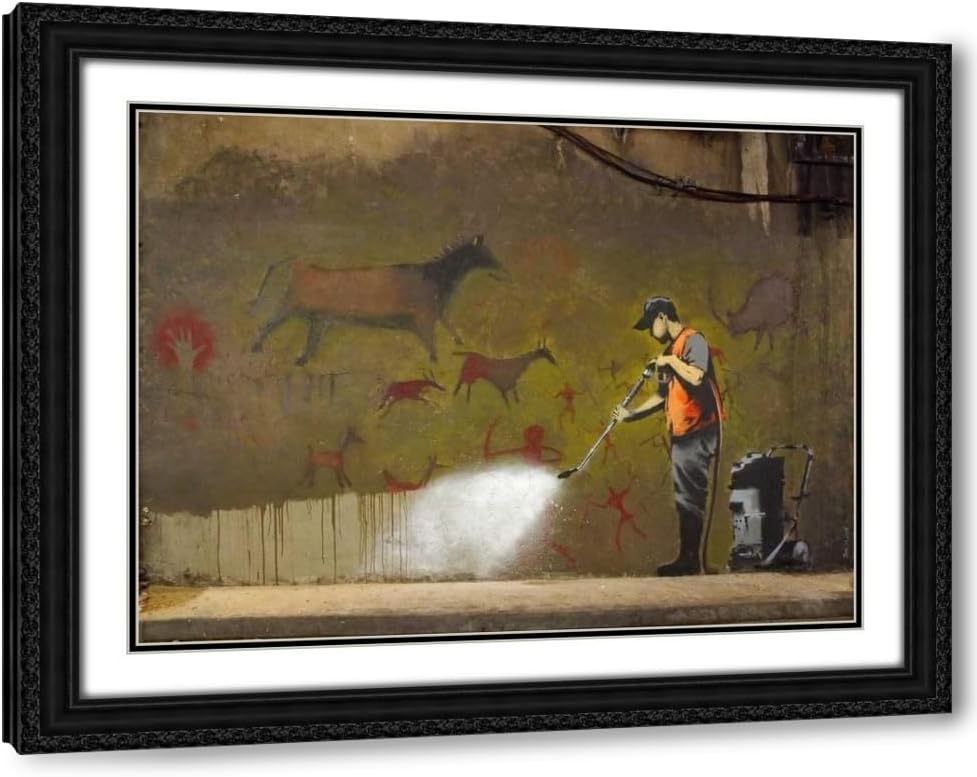 ArtDirect Leake Street London-graffiti attributed to Banksy Custom Framed Art Print Giclee Print or Canvas Options with Various Sizes and Customization by Anonymous