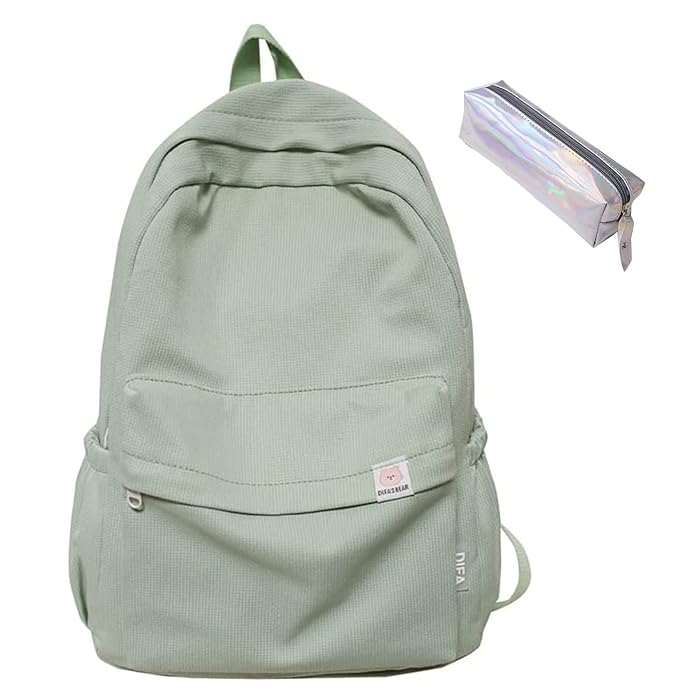 Buy Sage Green Backpack for School,Largecapacity Aesthetic Backpacks,Kawaii Backpack for Teen