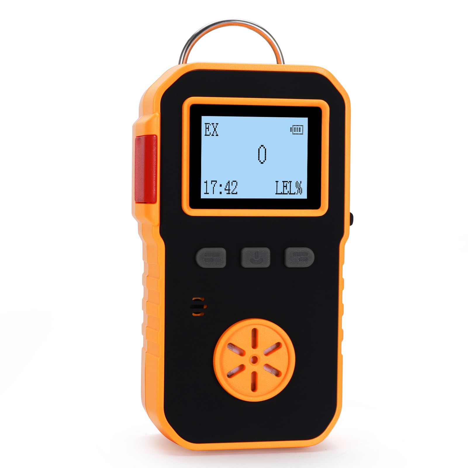 Detector de fugas de gas natural, monitor portátil con clip a propano combustible de metano explosivo, batería recargable de 14 horas en espera, medidor de alarma audible de vibración visual para el
