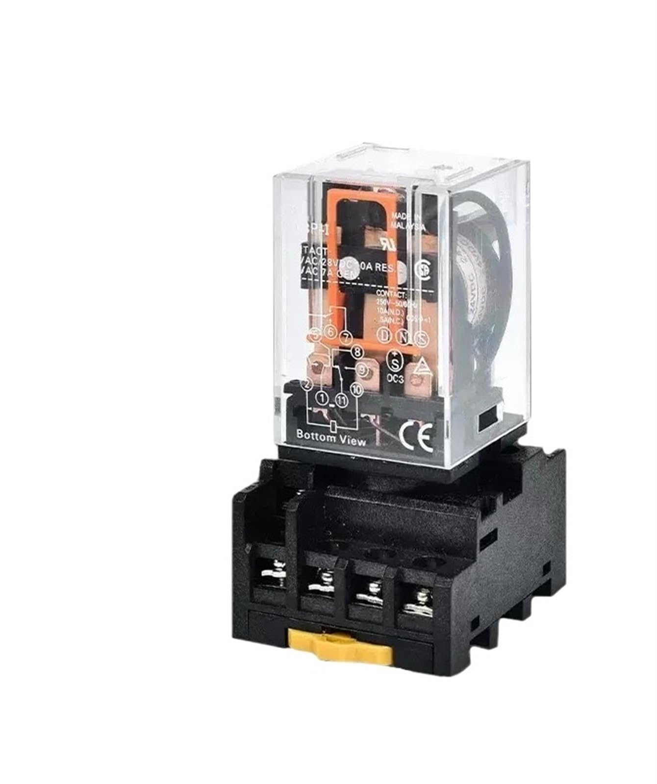 Mini relais électromagnétique AC220V robuste à contacts argentés 10A - 3