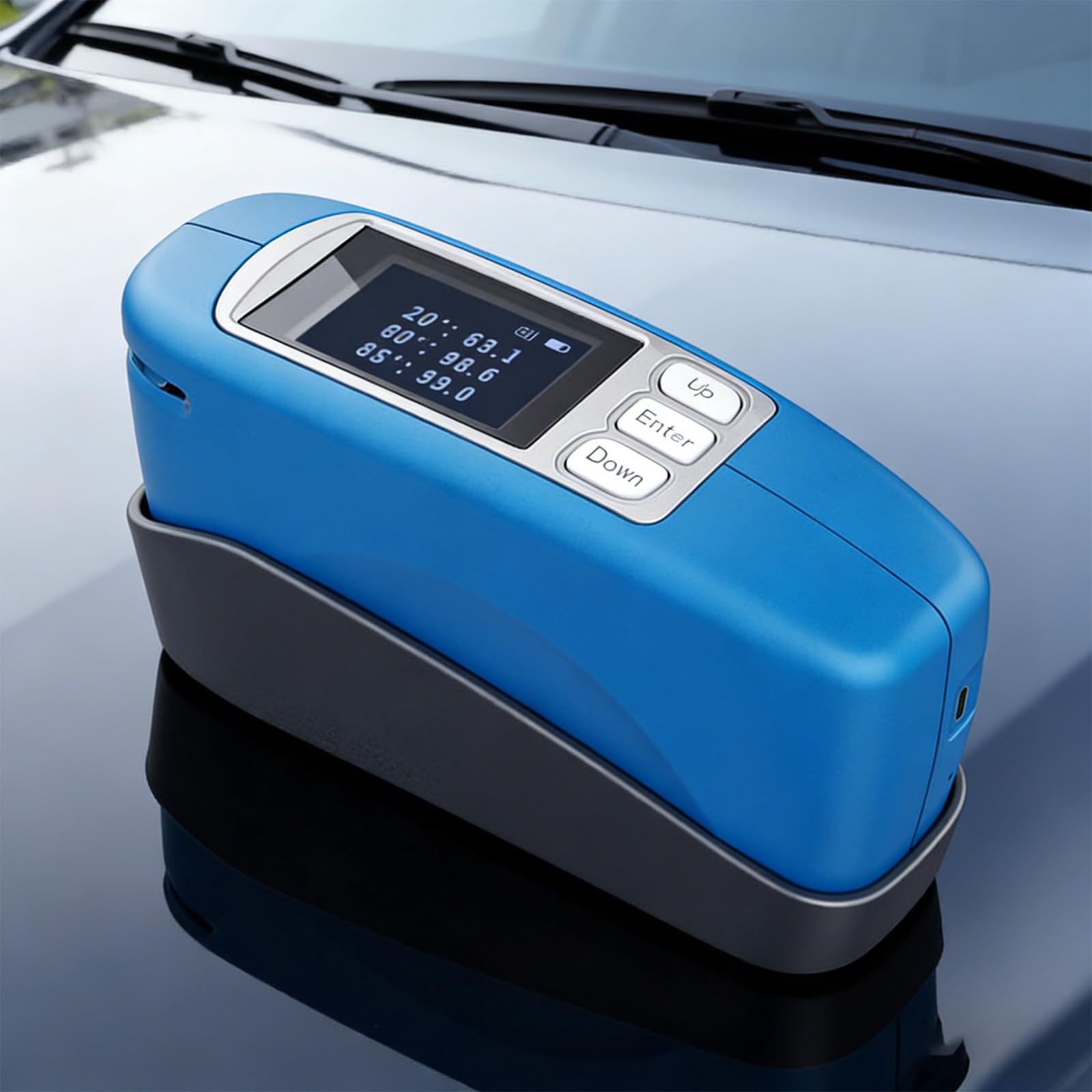 Medidor De Brillo Digital De Pequeña Apertura (60°, Pequeña Apertura, 0 a 1000 Gu), Para Superficies Metálicas Y Plásticas. Brillómetro De 2 X 3 Mm Con Función De Almacenamiento De Datos CS300