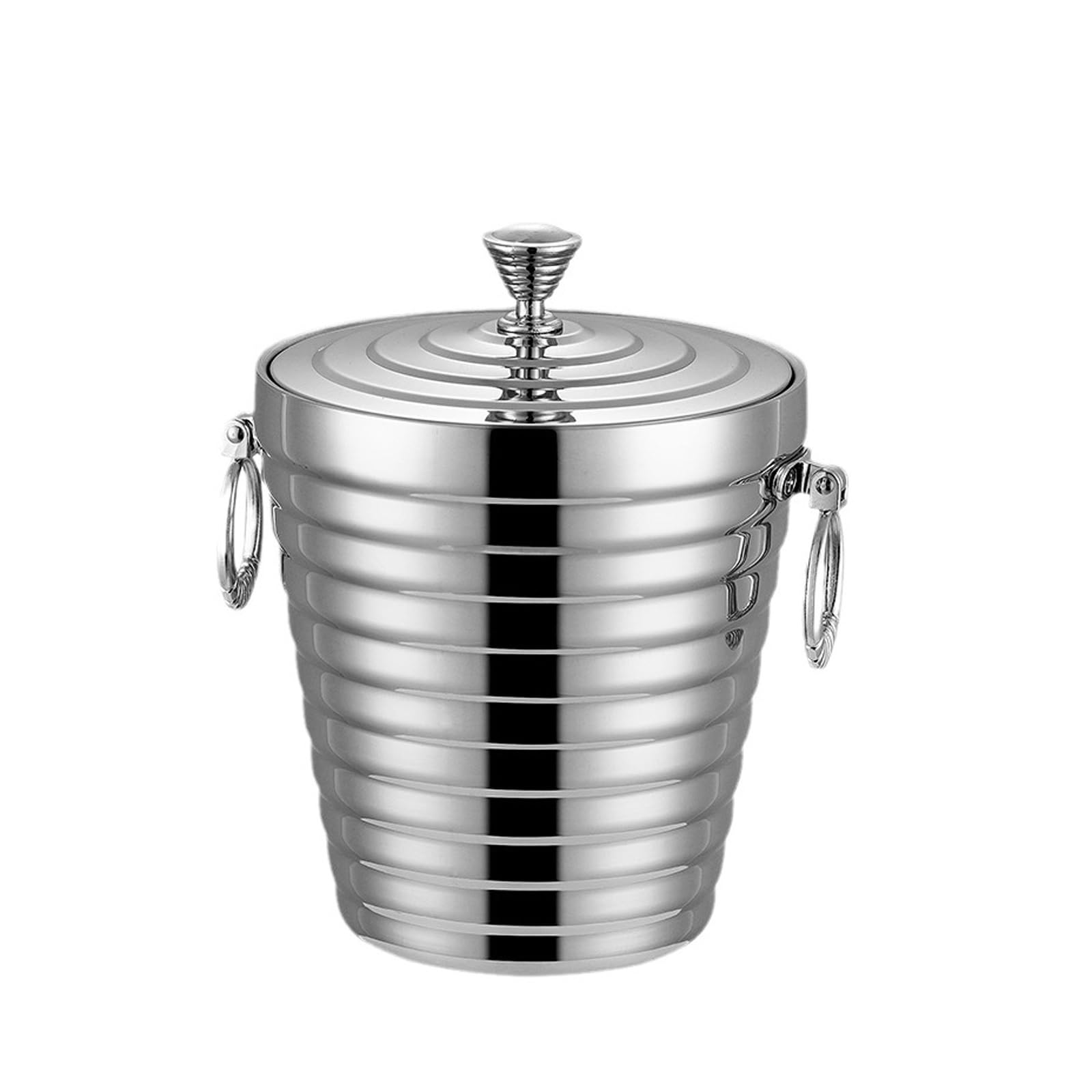 Cubo de Hielo con Tapa, Pinzas for Hielo y colador, la Cubierta Mantiene el Hielo congelado por más Tiempo: Ideal for Fiestas, cócteles, vinos fríos, champán (Size : 1L)