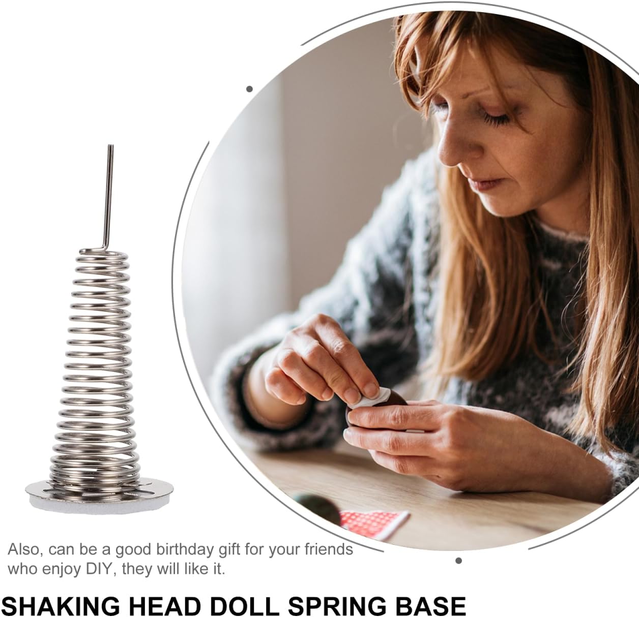 Bobblehead Toy Spring Base for Crafts: 10Pcs Adhesive Dashboard Car Toy Mechanism, Shaking Head Doll Figurine Making Kit, Metal Wobble Springs Parts