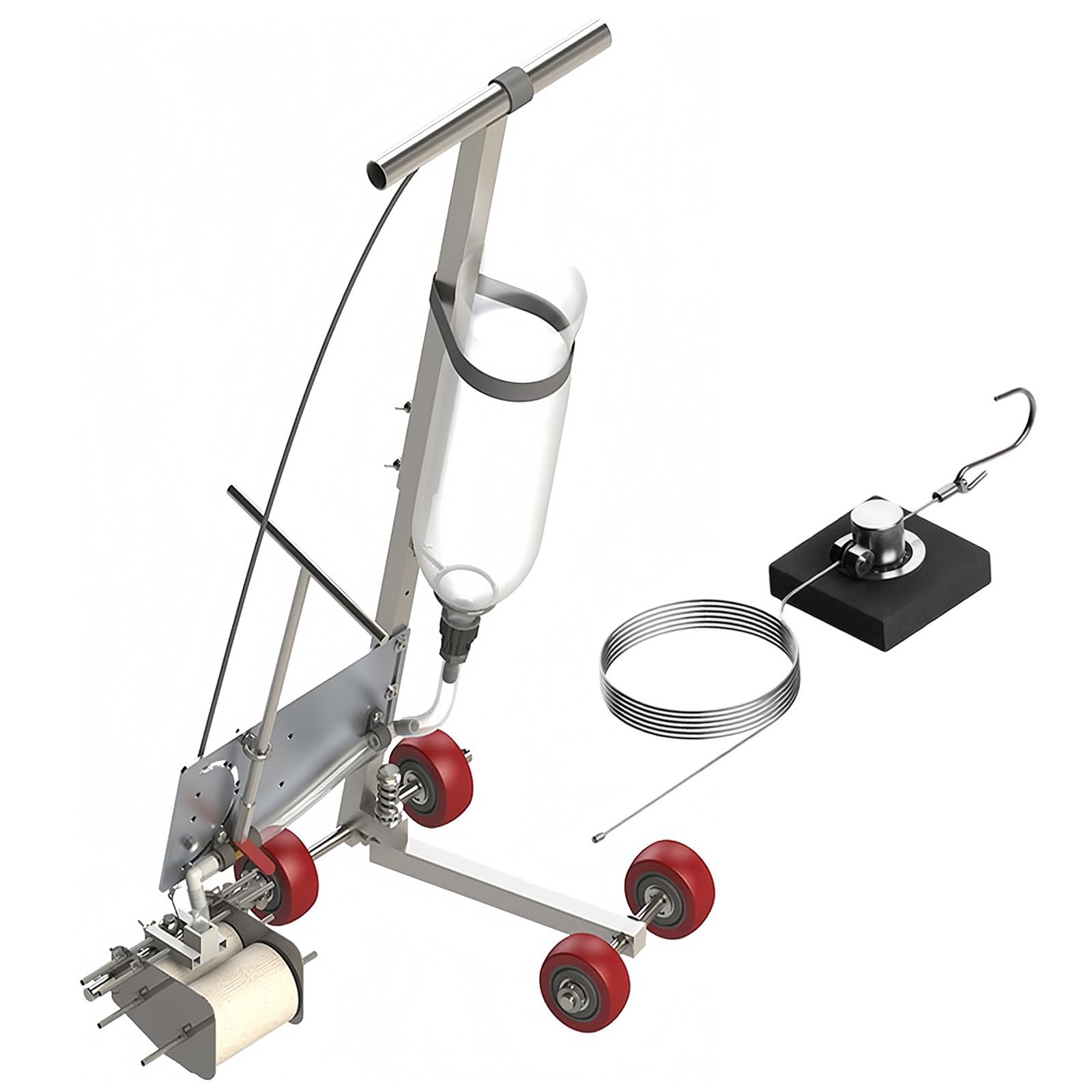 Traccialinee a Freddo con Vernice a Spinta Manuale, Efficiente Marcatore di Linee di Trasferimento a Ruota, Macchina per La Segnaletica Stradale con Strumento Circolare, Larghezza 5/10/15cm
