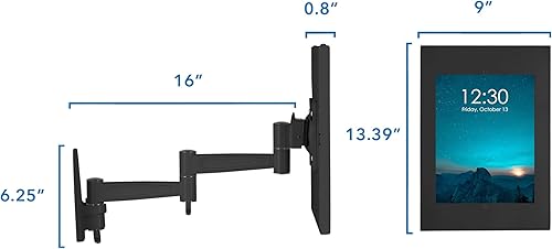 Miniatura 8 de Mount-It! Soporte de pared antirrobo para tablet compatible con iPad 10, 9, 8, iPad Pro 10.5, iPad Air 10.5, quiosco de bloqueo para iPad, quiosco