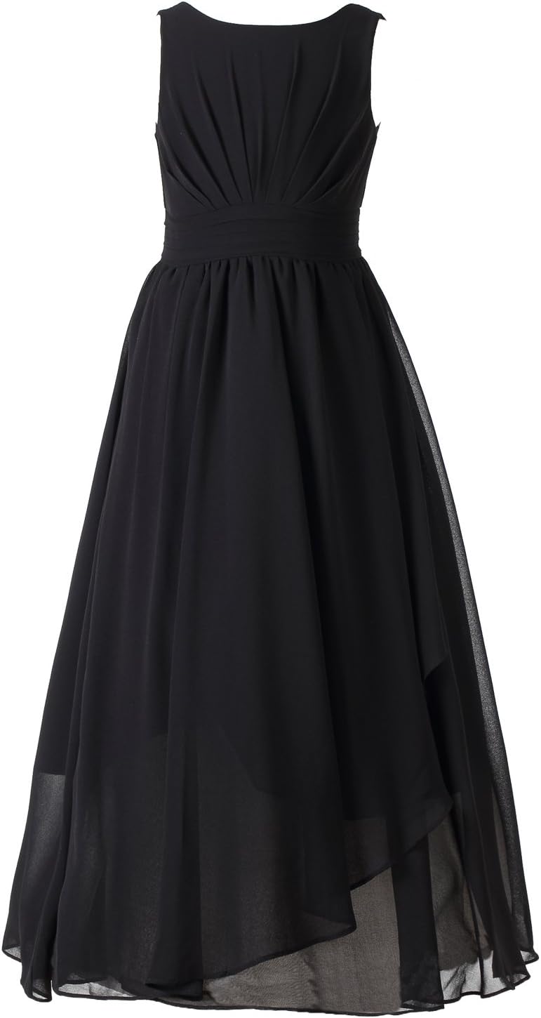 Flower Girls Dress Wedding Chiffon Junior Bridesmaid Princess Birthday Party Prom Ball Gown