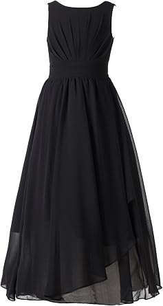 Flower Girls Dress Wedding Chiffon Junior Bridesmaid Princess Birthday Party Prom Ball Gown