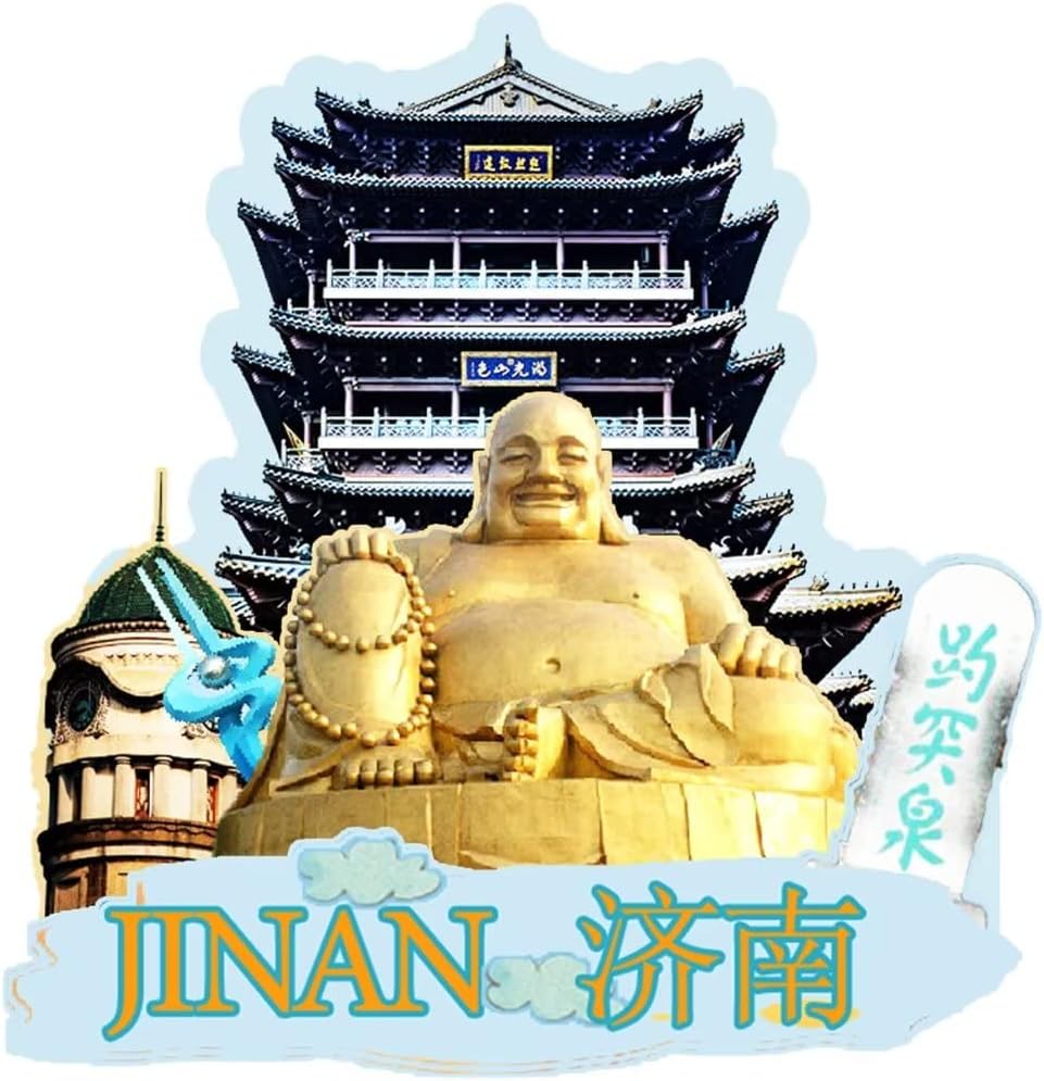 Orlybar China Jinan Magnet Fridge Magnet Wooden 3D Landmarks Travel Collectible Souvenirs Decoration Handmade -120