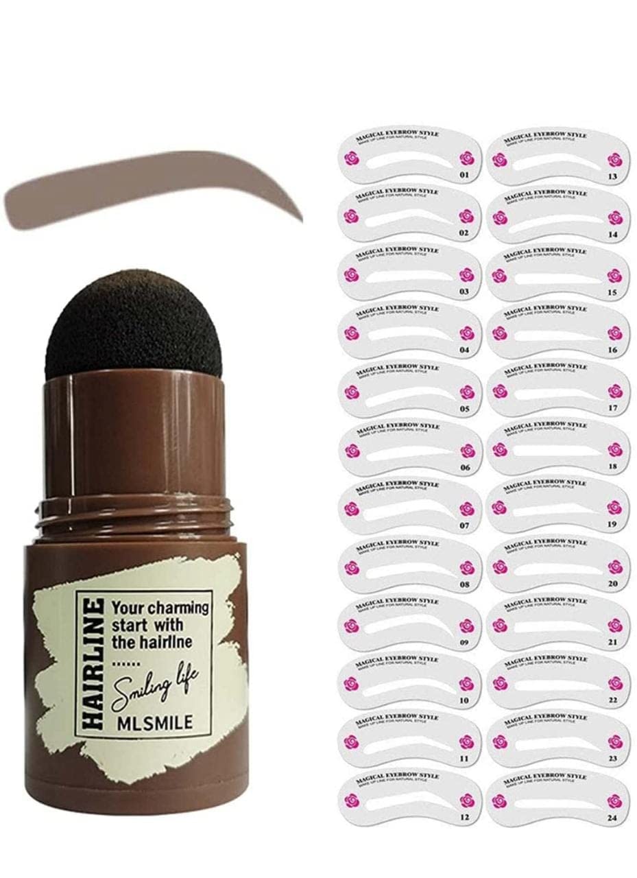 Waterproof Eyebrow Stamp Shaping Kit (Dark Brown)