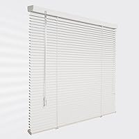 Vista 14 de Mini persianas de aluminio inalámbricas de 1 pulgada, persiana de privacidad horizontal anti-UV negra, mini persiana personalizada para ventanas