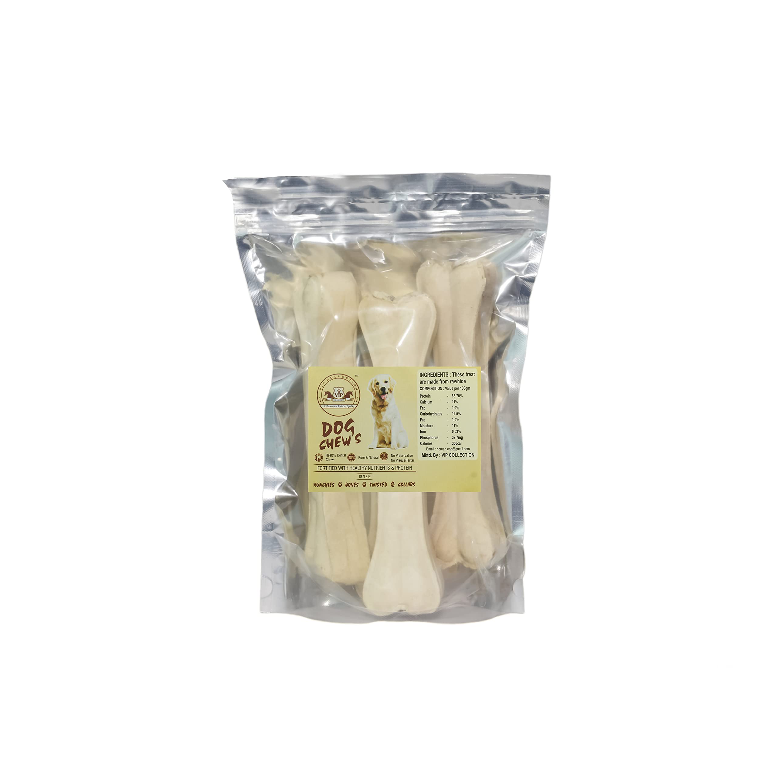 VIP Collection Rawhide Pressed Dog chew Bone Prevent Destructive Behavior Boredom Makes Teeth and Gums Healthy Long Lasting chew Bones (10 Inches Pack of 1 kg) (B07SFW9YP9) Amazon Price History, Amazon Price Tracker