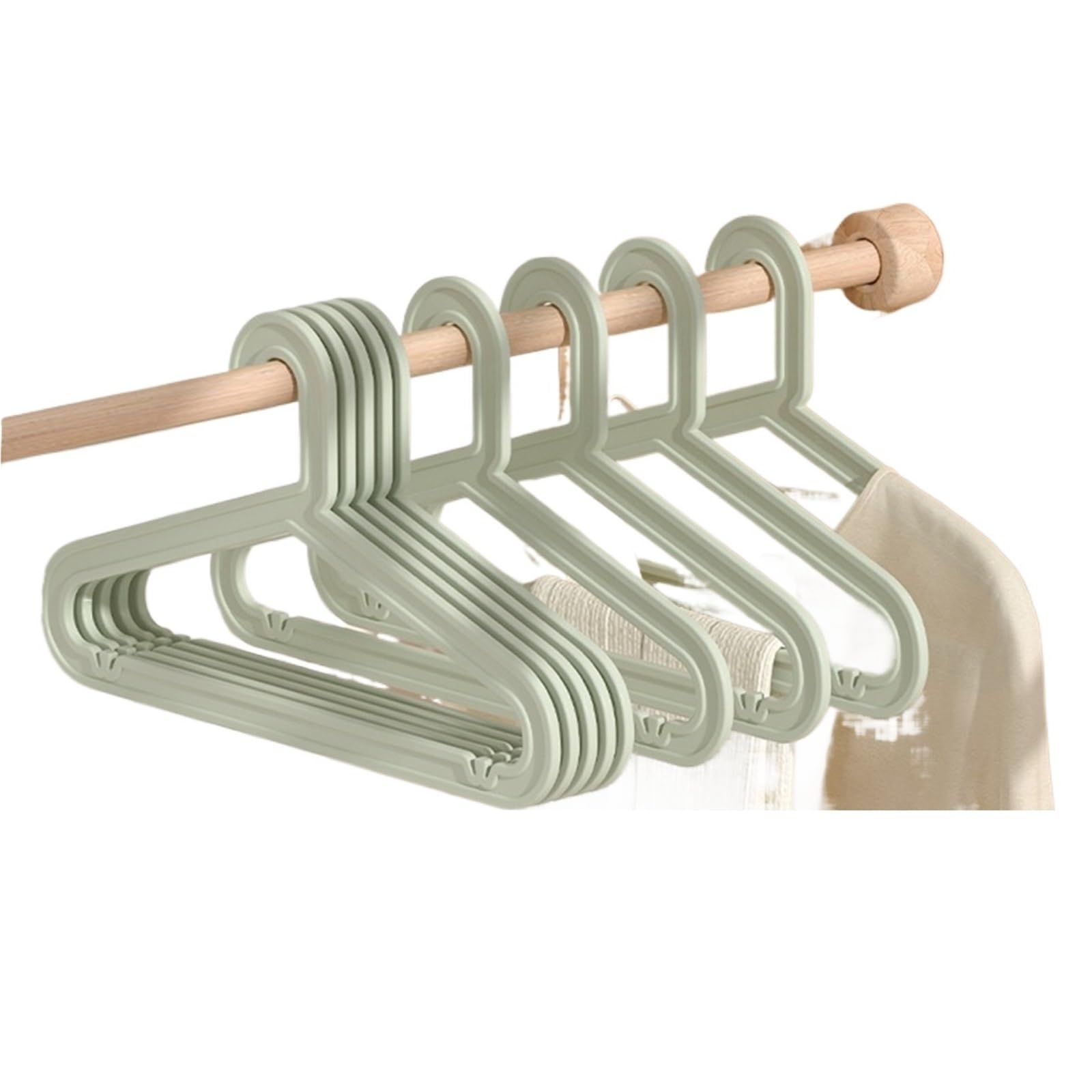 Clothes Hangers Non-slip Coat Rack Plastic Thicker Models Of Drying Dormitory Household Non-marking Clothes Props Racks(Green,20Pcs)