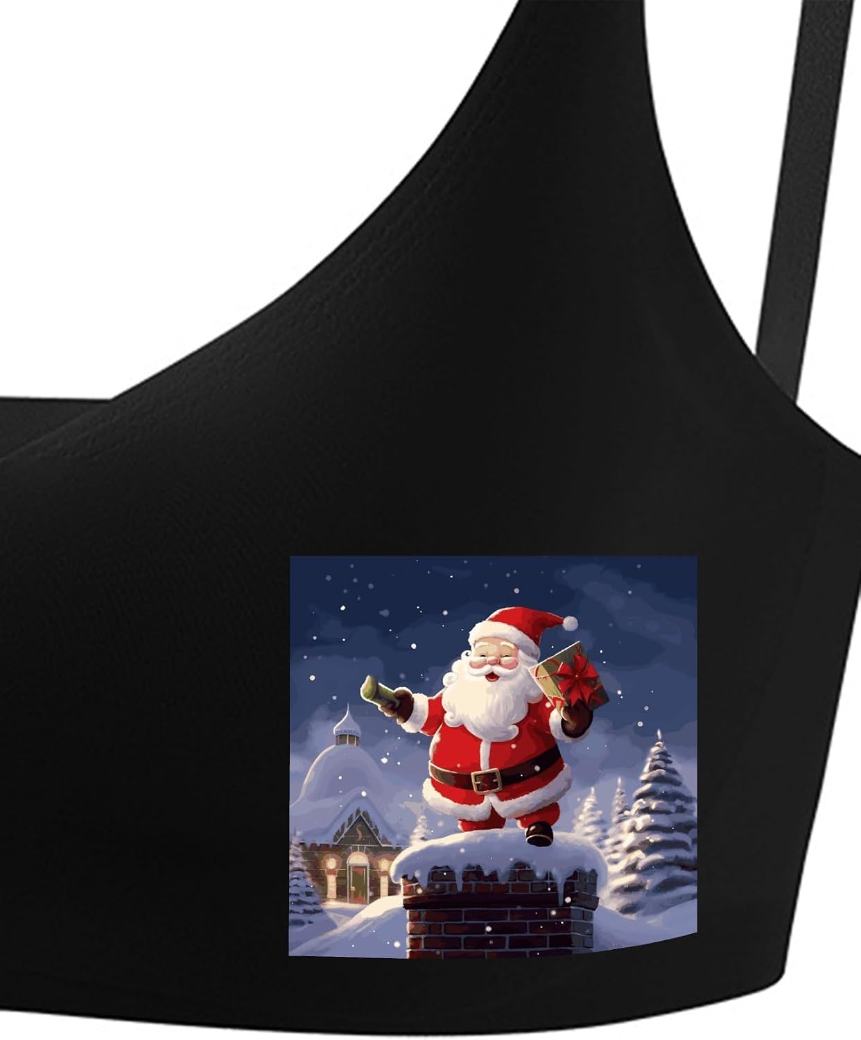 Merry Christmas Santa S Bras Seamless Comfortable Lightly Bras Adjustable Elasticity Straps Bralettes for Women Mom