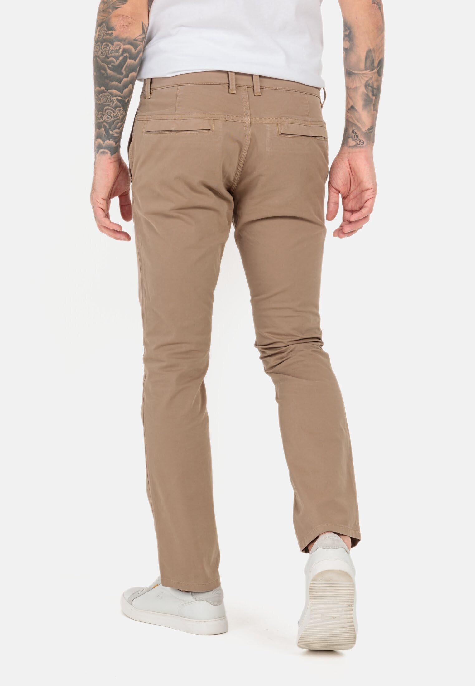 camel active Herren Stretch Chino Hose Regular Fit Houston Beige – Bild 4
