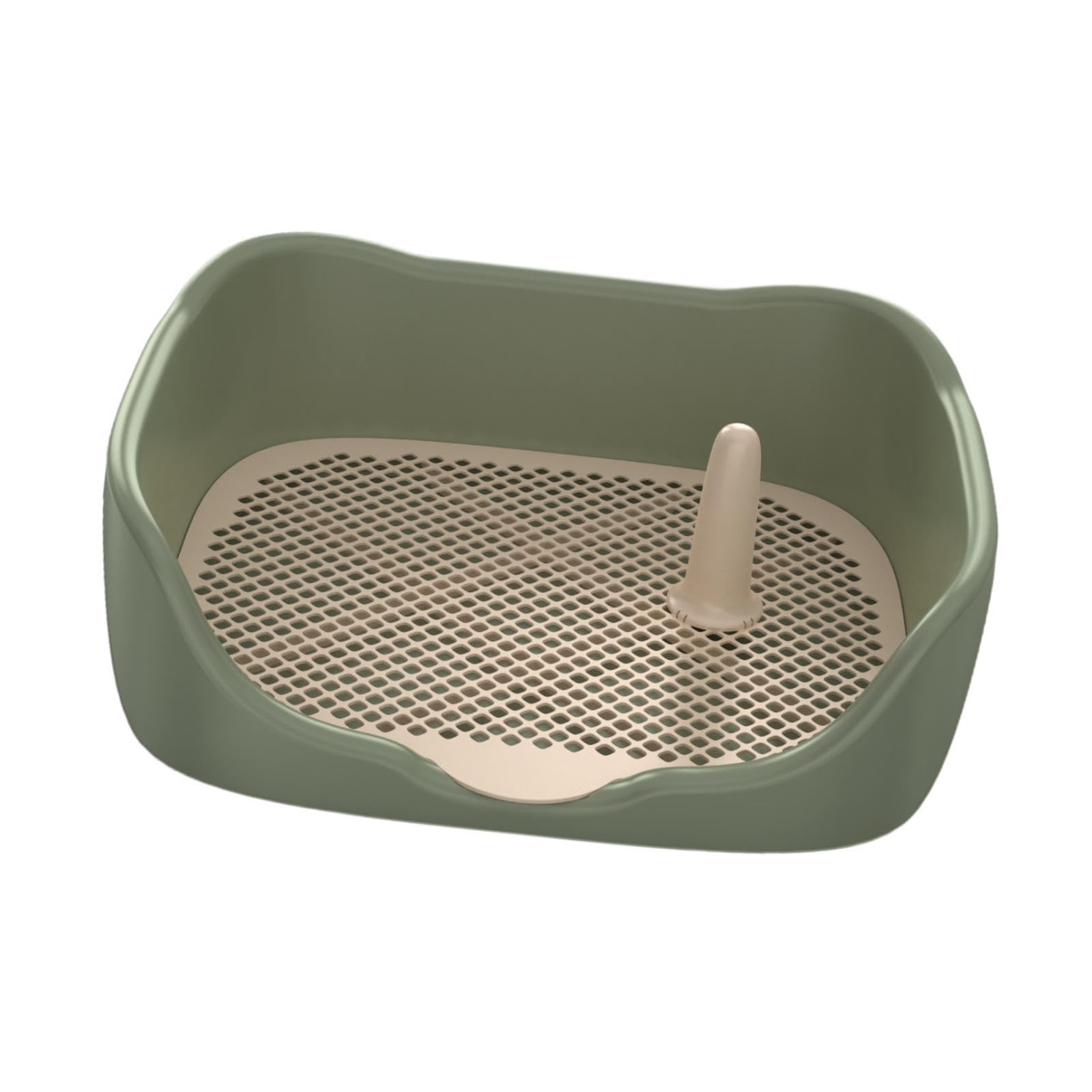 LOVIVER Pet Dog Toilet,Dog Litter Box, Keep Paws and Floors Clean, Puppy Training Potty Tray, Mesh Grids Toilet, Green Medium