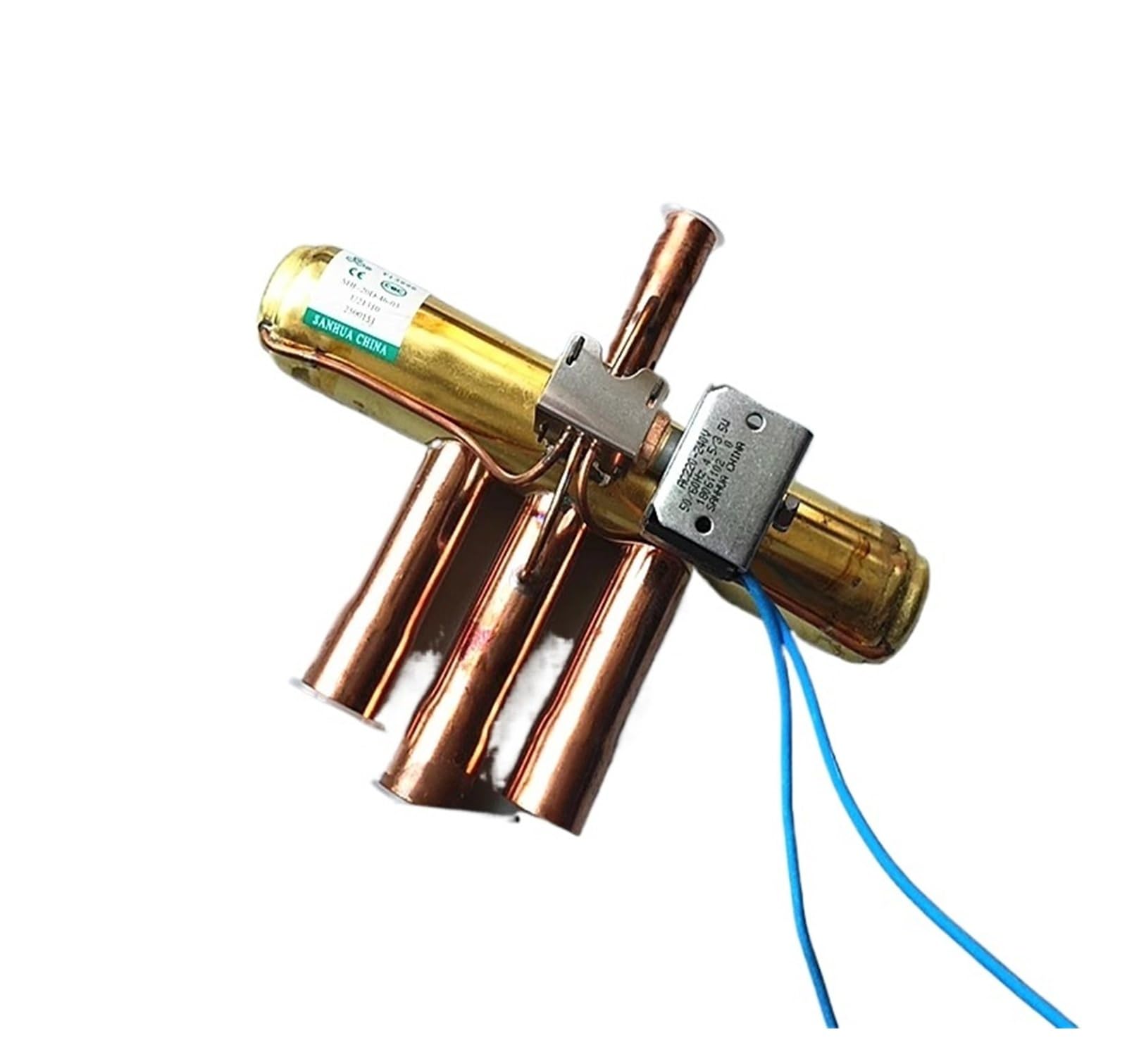 Air Conditioning Four-Way Heat Pump Reversing Valve With Coil AC220V 1-5P ，Compatible For Sanhua ，(SHF-20D-46 5P)
