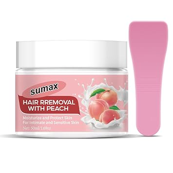 SUMAX Hair Removal Cream for Women and Men 50G Travel Size Depilatory Cream Painless Hair Removal Cream Fast and Effective Body Hair Removal Cream for Bikini, Arms, Legs, Underarm Hair Removal