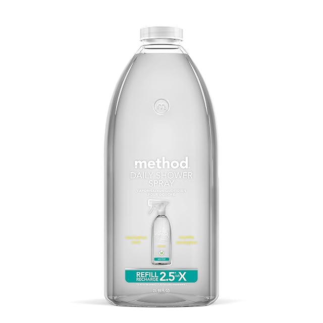 Method Daily Shower Cleaner Refill Eucalyptus Mint For Showers Tile Fixtures Glass and Tubs 68 Fl Oz Pack
