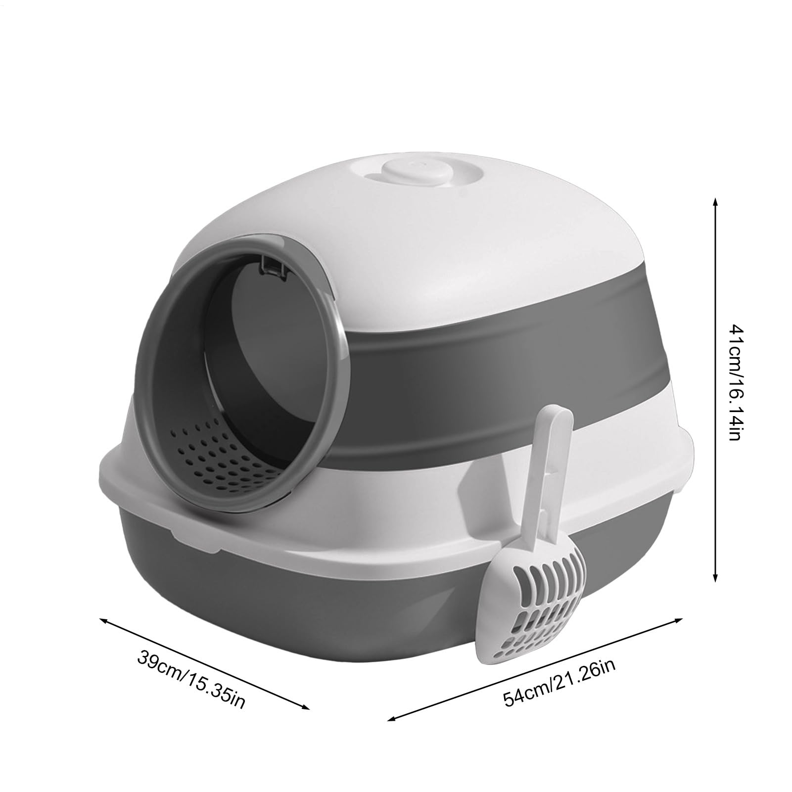 De para Gatos con Tapa Baño para Mascotas Plegable con Control De Olores | Con Pala Y Tapa Para Gatos Para Mascotas En Interior Para Hogar En Esquina Para Apartamento Y Para Viaje