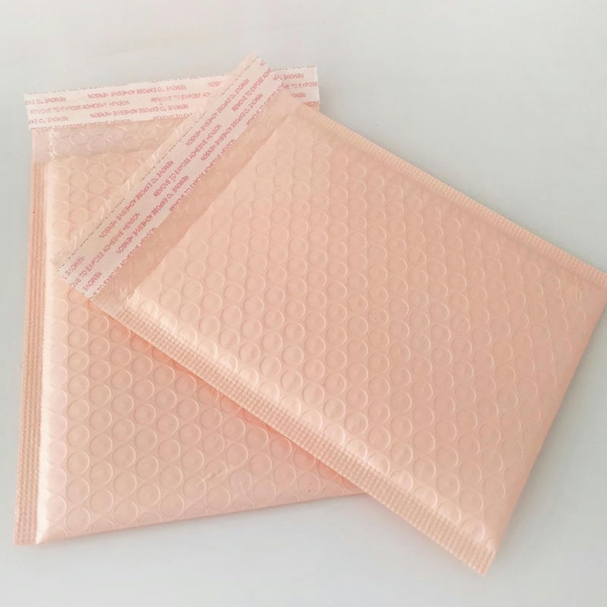 10/25/50 Stück rosa Poly-Luftpolster-Versandtaschen, gepolsterte Umschläge, mit Luftpolsterfolie gefütterte Poly-Versandtaschen für Versandverpackungen, selbstklebend, 50 Stück, 15 x 18 cm