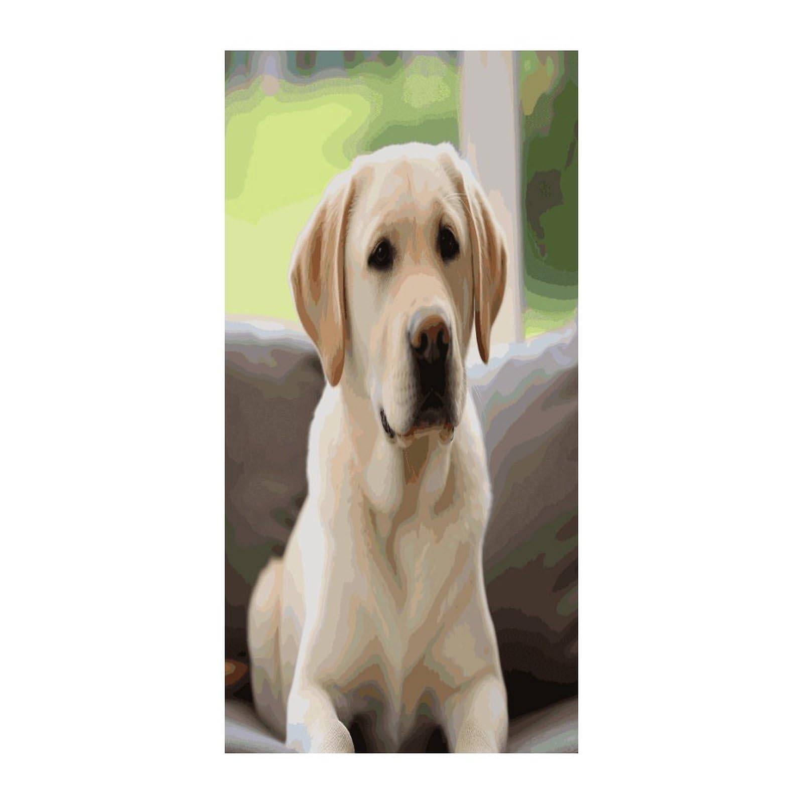 Fekiloot Style Cute Labrador Dog Door Curtain Room Divider Curtains