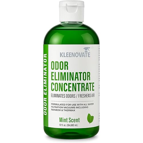 Odor Eliminator Air Freshener & Deodorizer Concentrate, Compatible for Rainbow, Sirena, Thermax, Prolux - Biodegradable Formula for Spraying & Water Based Vacuums - 12 fl oz. (Mint Scent)