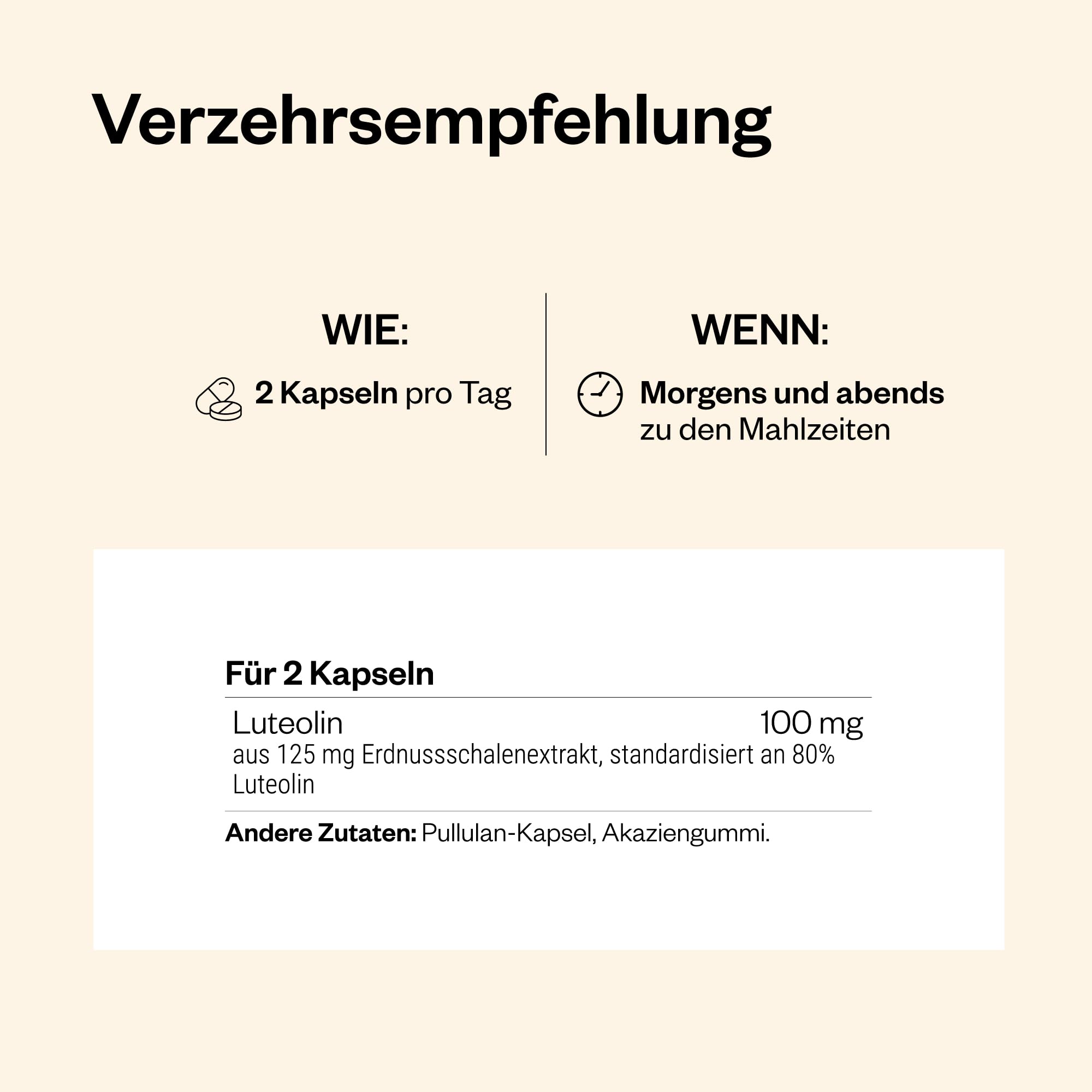 Luteolin – Reines Luteolin‑Flavon aus Erdnussschalen – Pflanzliches, glutenfreies, veganes Nahrungsergänzungsmittel – 60 vegane Kapseln – SuperSmart