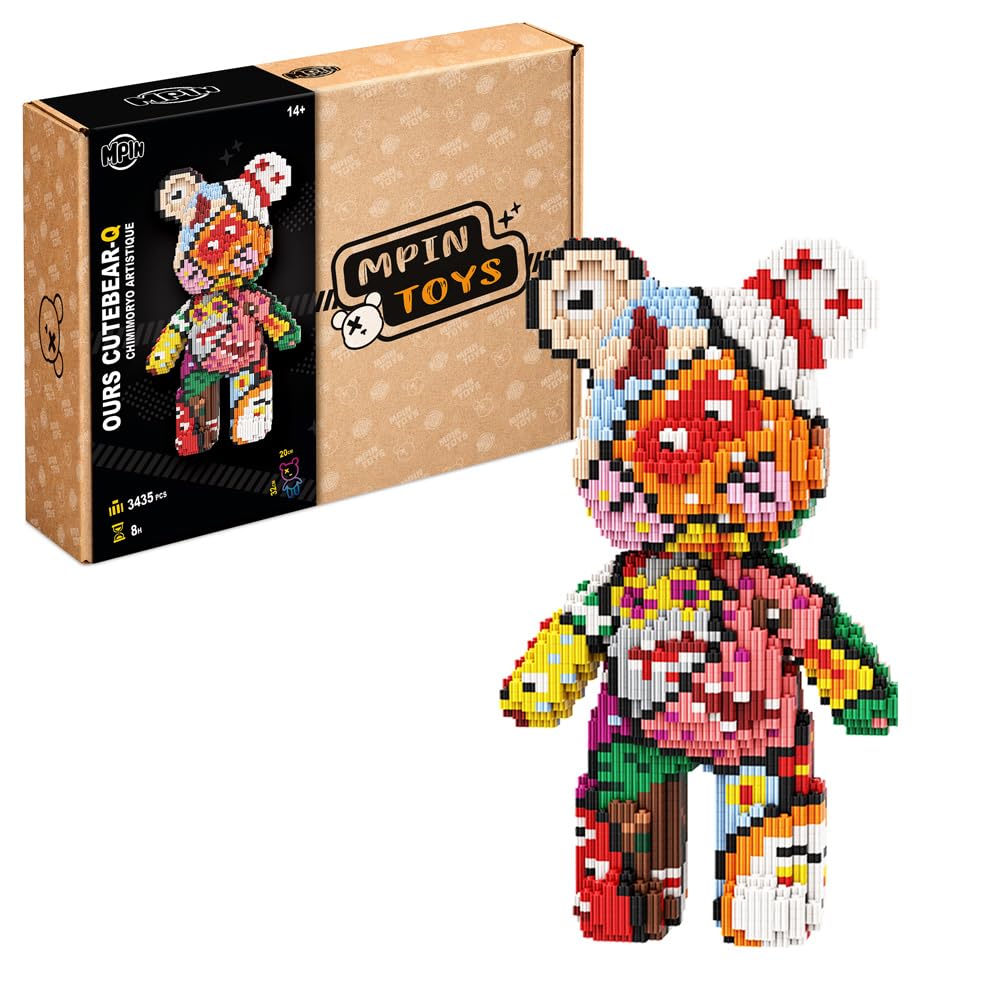Oso 3D Chimimoryo – Bloques de construcción (3435 pcs) – Micro ladrillos Mini Building Blocks – Juego de construcción para adultos y adolescentes 14+ – 32 cm – Maqueta DIY Challenge Creativo