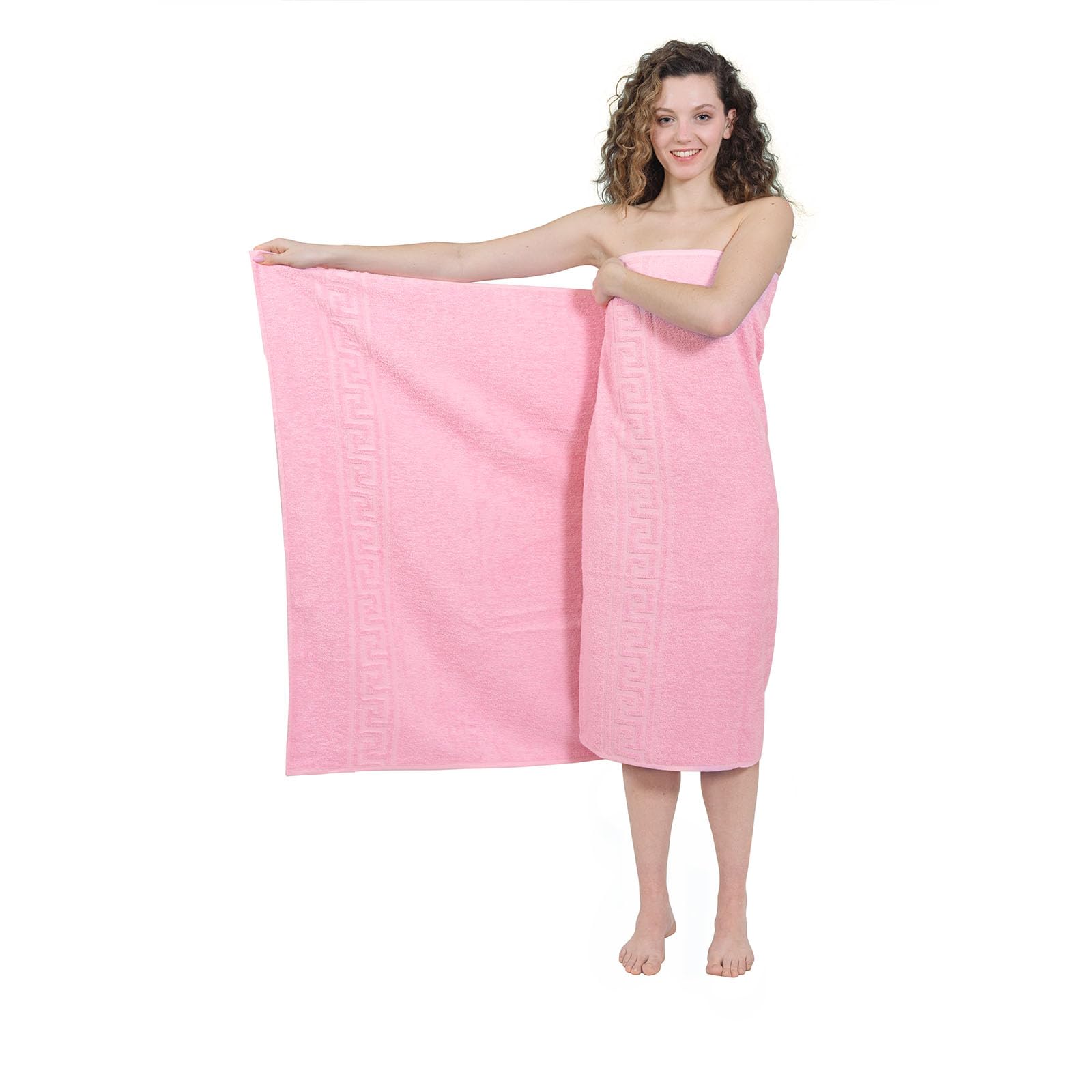 Juego de Toallas de baño de algodón 100% con secador Turbante – Suaves y Altamente absorbentes – Fabricado en Italia – Juego de 2 Piezas – Beige Grandes Toallas de Ducha para Cara