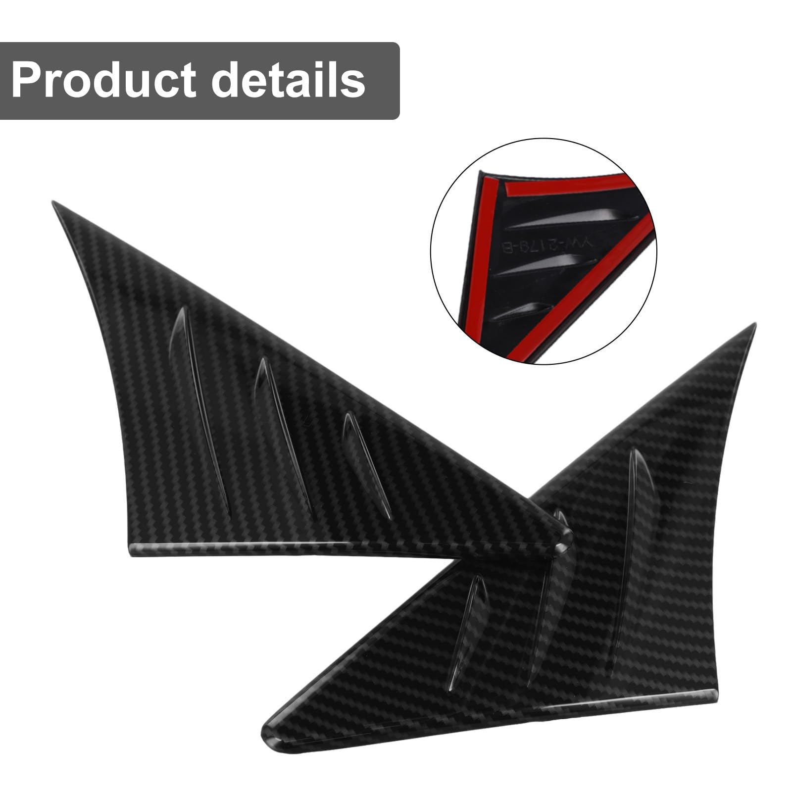 Trim deflettore d'aria ABS in fibra di carbonio per Supra A90 2019-2022, accessori spoiler per riduzione del rumore anti-buffeting, facile da installare, finitura nera