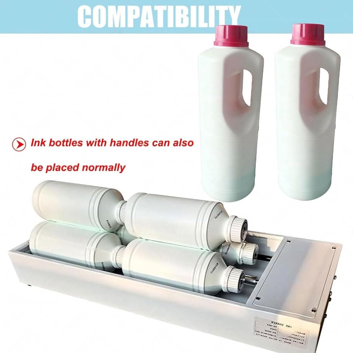 Máquina agitadora pintura eléctrica DTF,capacidad 6 botellas 1L | Agitador rotatorio DTF 6W,mezclador Vortex DIY,Control velocidad Digital equilibrio automático 6 botellas(Upgrade)