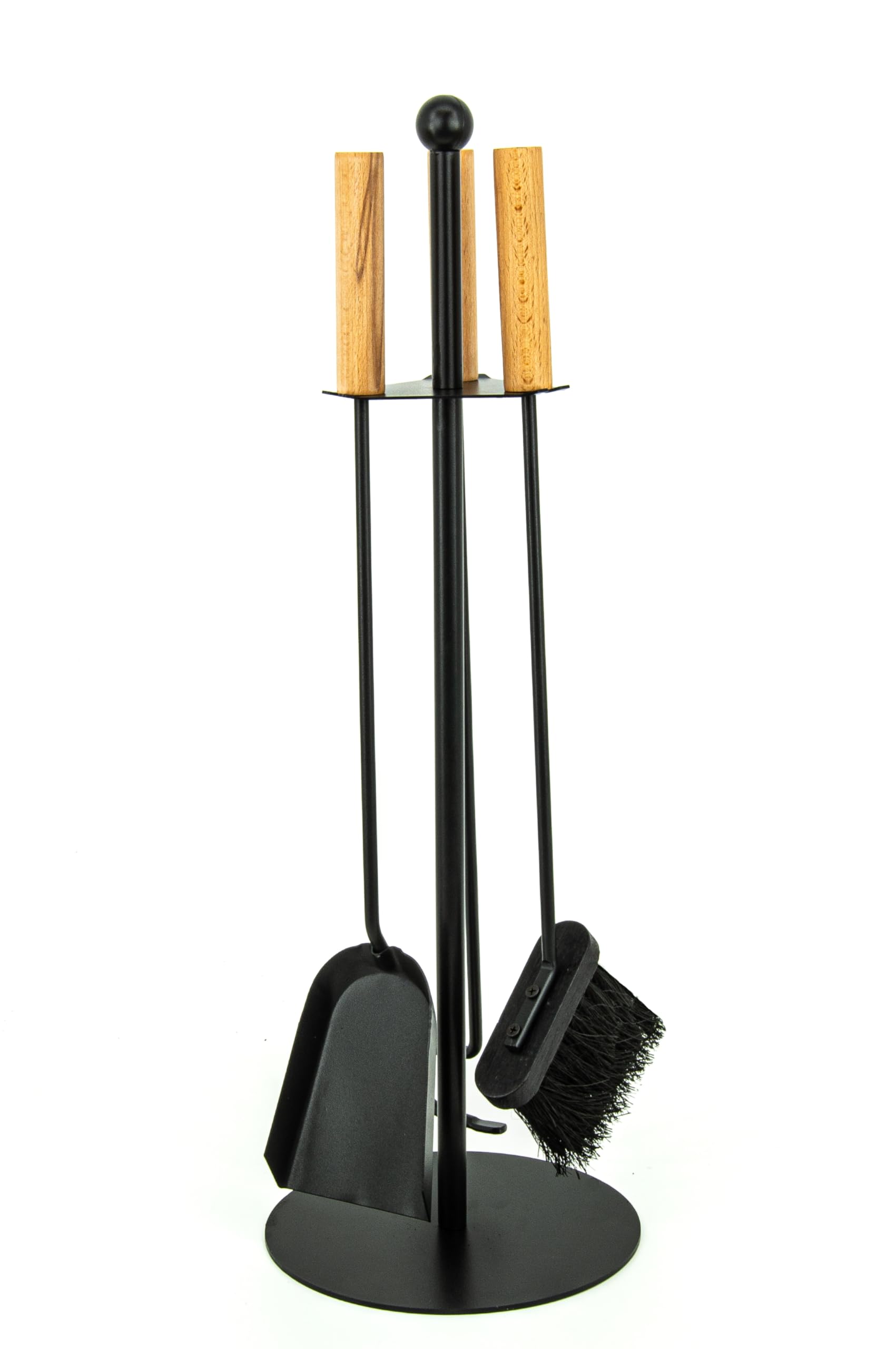 Valo Bergen VK000301 serviteur de cheminée noir 3 pièces avec tisonnier