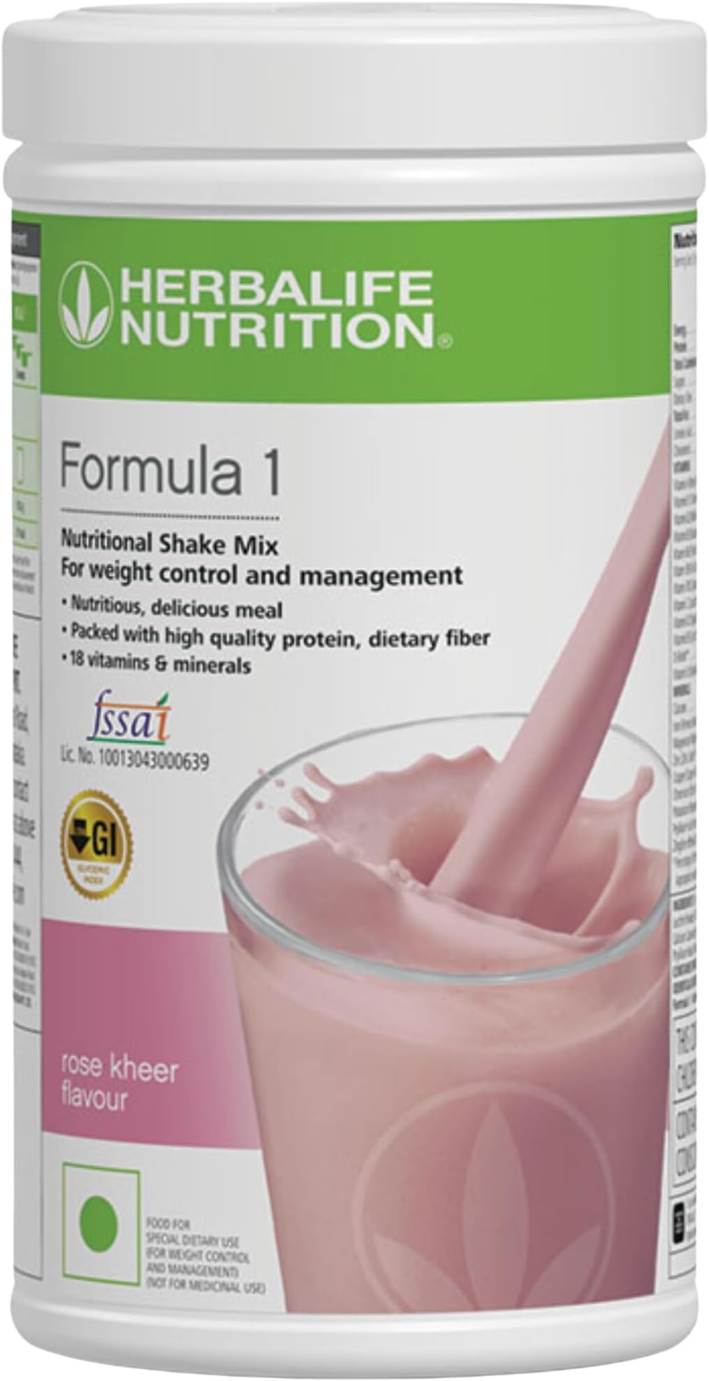 Herbalife Formula 1 Nutritional Shake Mix, Weight Management Meal Replacement, 500g (500 Gram, Rose)