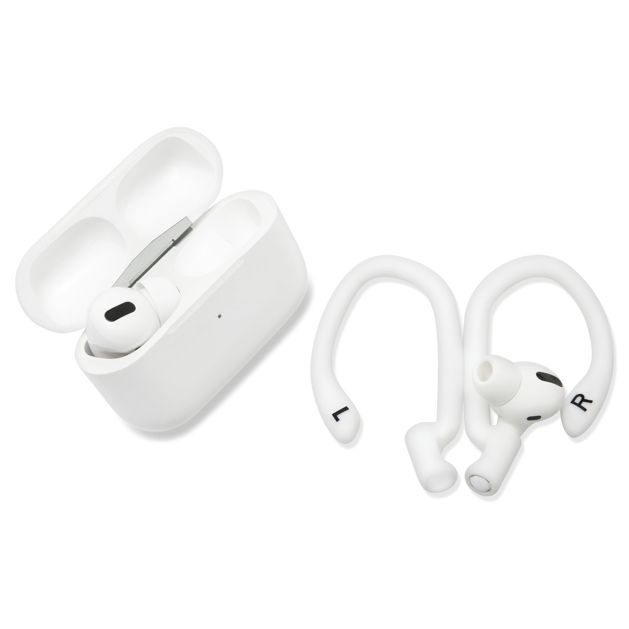 WC HookZ Pro 3 – Ganci auricolari regolabili compatibili con AirPods Pro 3 di Wicked Cushions | Nucleo malleabile per una vestibilità personalizzata, sicura e confortevole | White