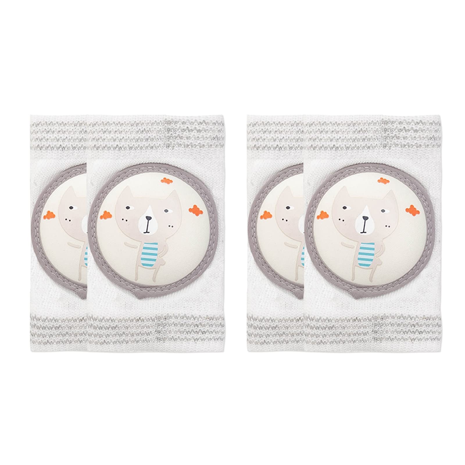 SONARIN Elásticas Rodilleras Bebe para Gatear,2 Pares Rodilleras para Gatear Transpirables Protectores de Rodilla Calentador de Piernas Bebé Suave para Niños Niñas 0-4 Años