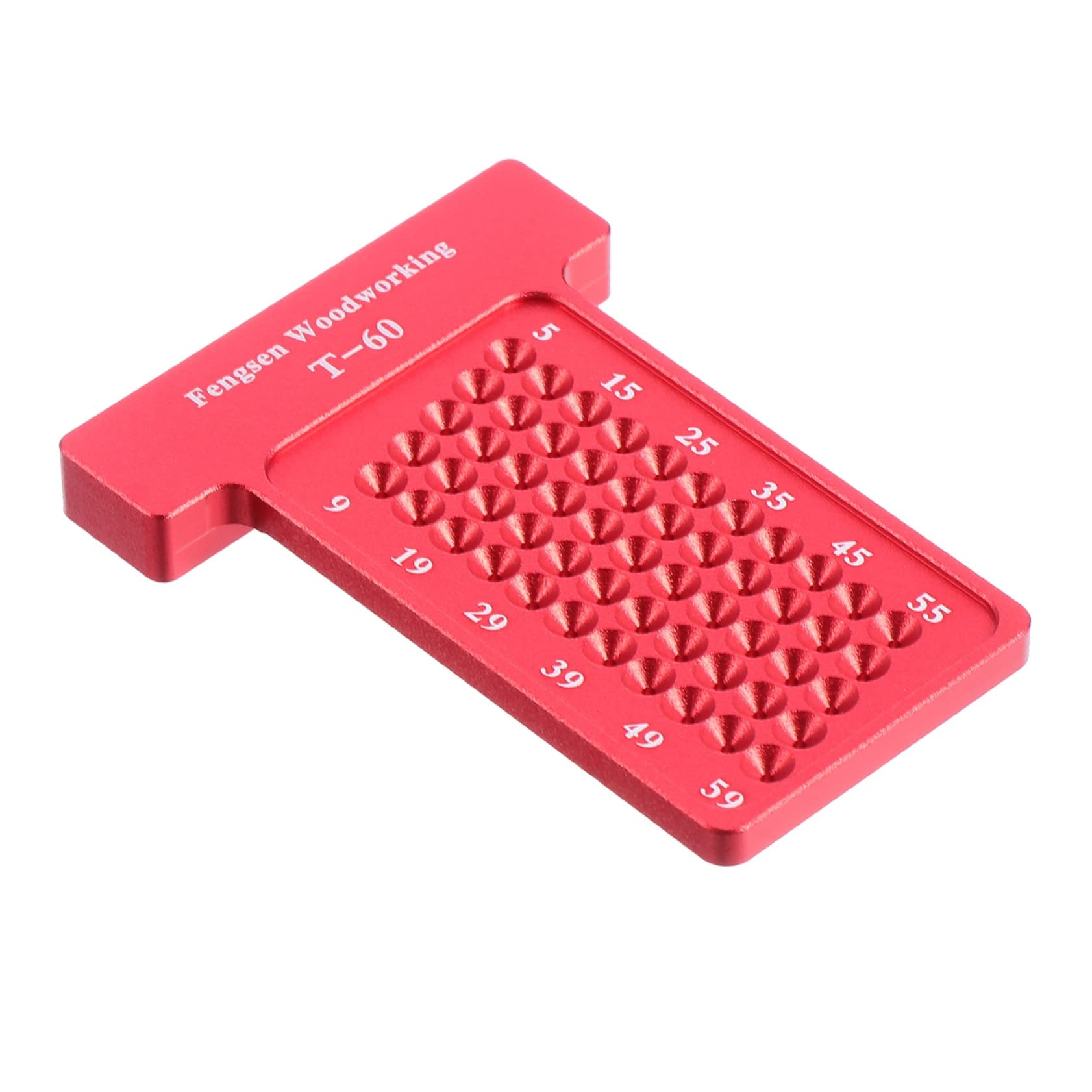 NUOBESTY 3 Pièces Règle de Traçage Rouge Outil de Marquage pour Menuisiers Jauge de Positionnement Dessin Technique pour Maison Bureau