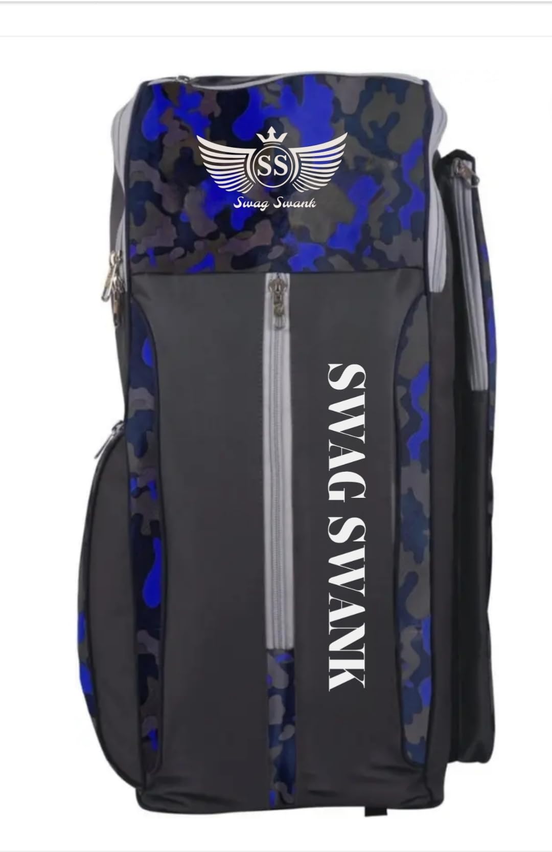 Cricket Kit Bag, 2 Bat Pockets, Durable Polyester, Water-Resistant, Adjustable Shoulder Straps (Blue)-image-19