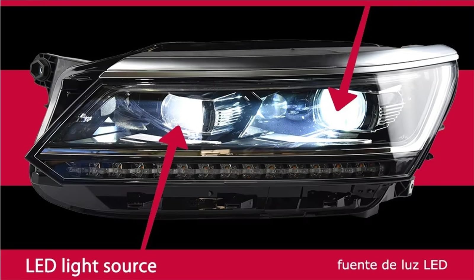 Gruppo fari per Auto Passat B8 2016-2018 Luci diurne USA Doppio proiettore Accessori per Auto Fari modificati