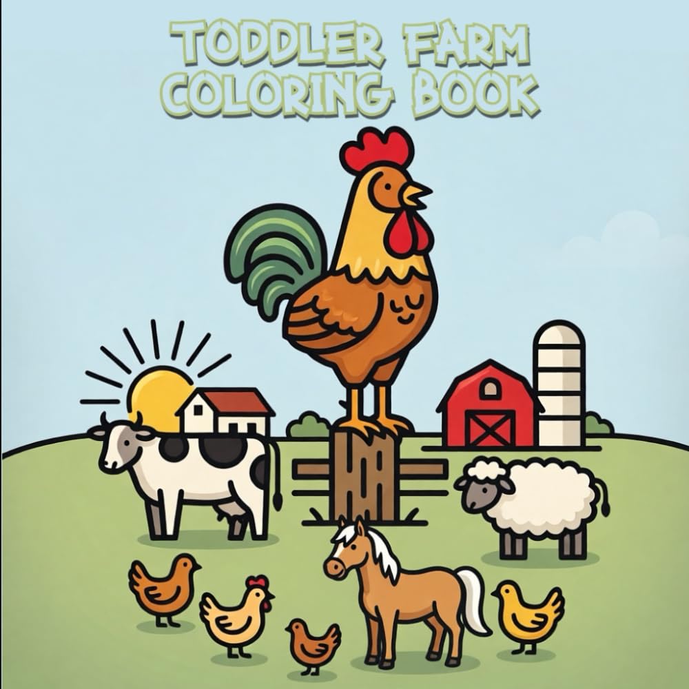 Toddler Farm Coloring Book: Baby Farm Animals with Bold & Easy Pages for Ages 2-5 (Coloring World Adventures)