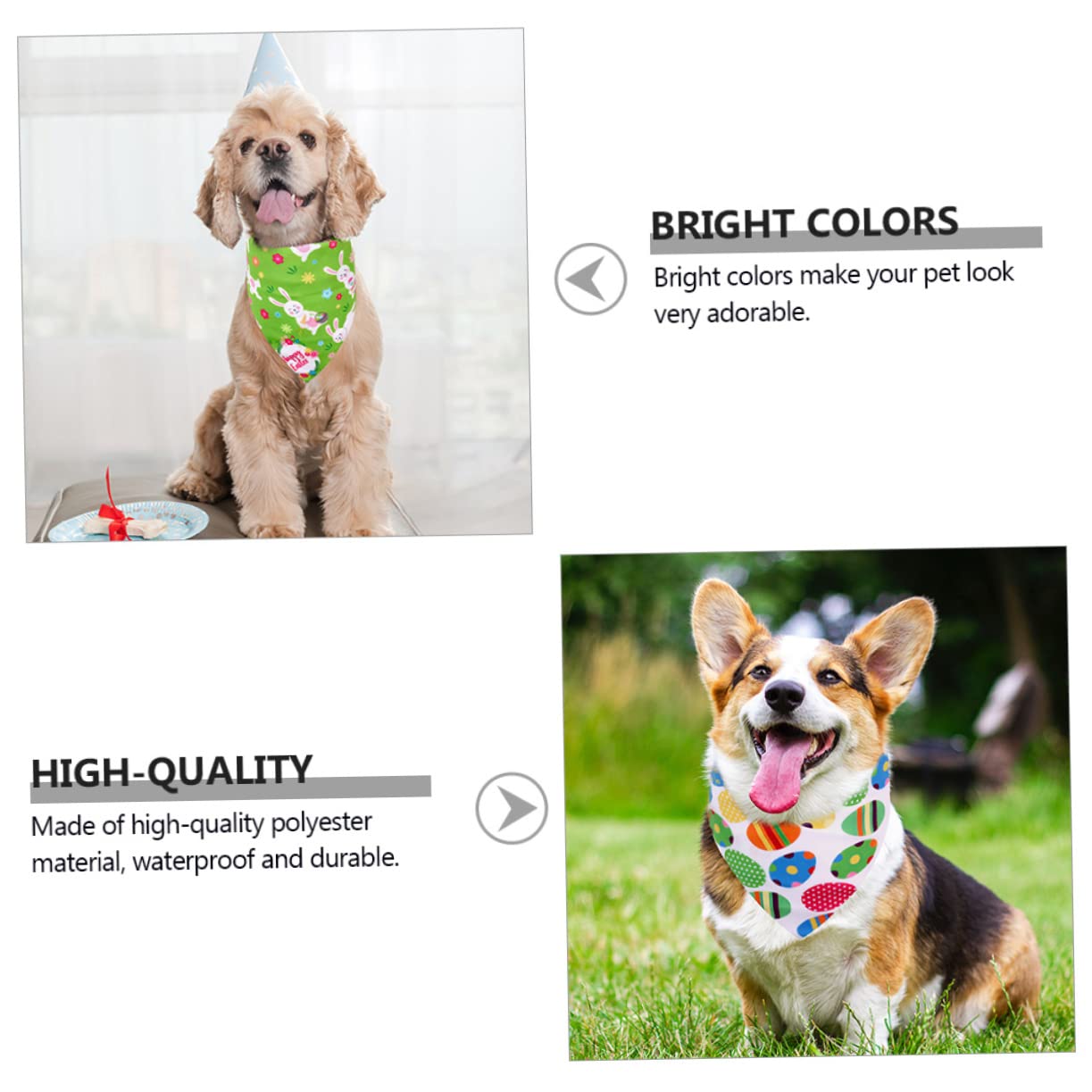 Abaodam 3 Sets -hundehalstuch Dreieckig Für Hunde Dekoratives Haustier-Halstuch Bequem Atmungsaktiv Entzückendes Haustier-zubehör 5 Stück X 3