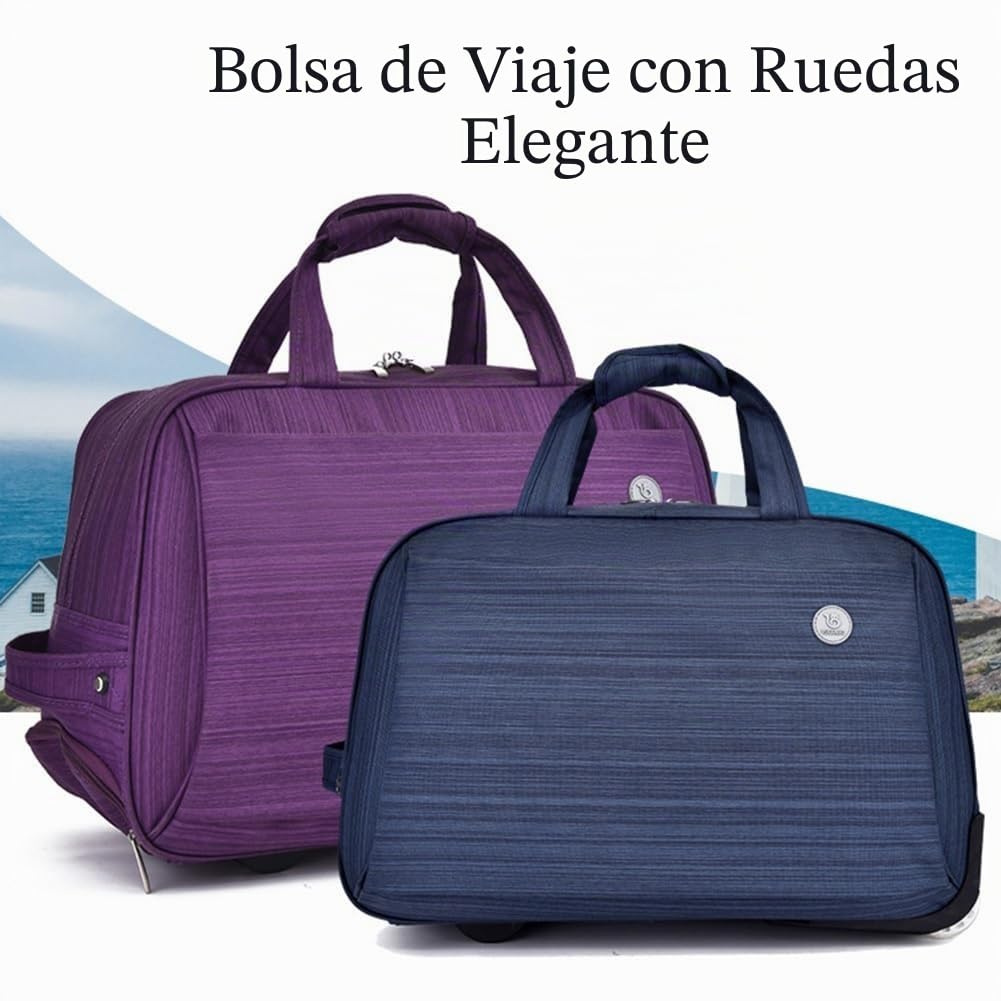 Bolsa de Viaje con Ruedas 36L Mochila de Viaje con Ruedas Extensible y Manija Ajustable Bolsa de Deporte con Ruedas Negro