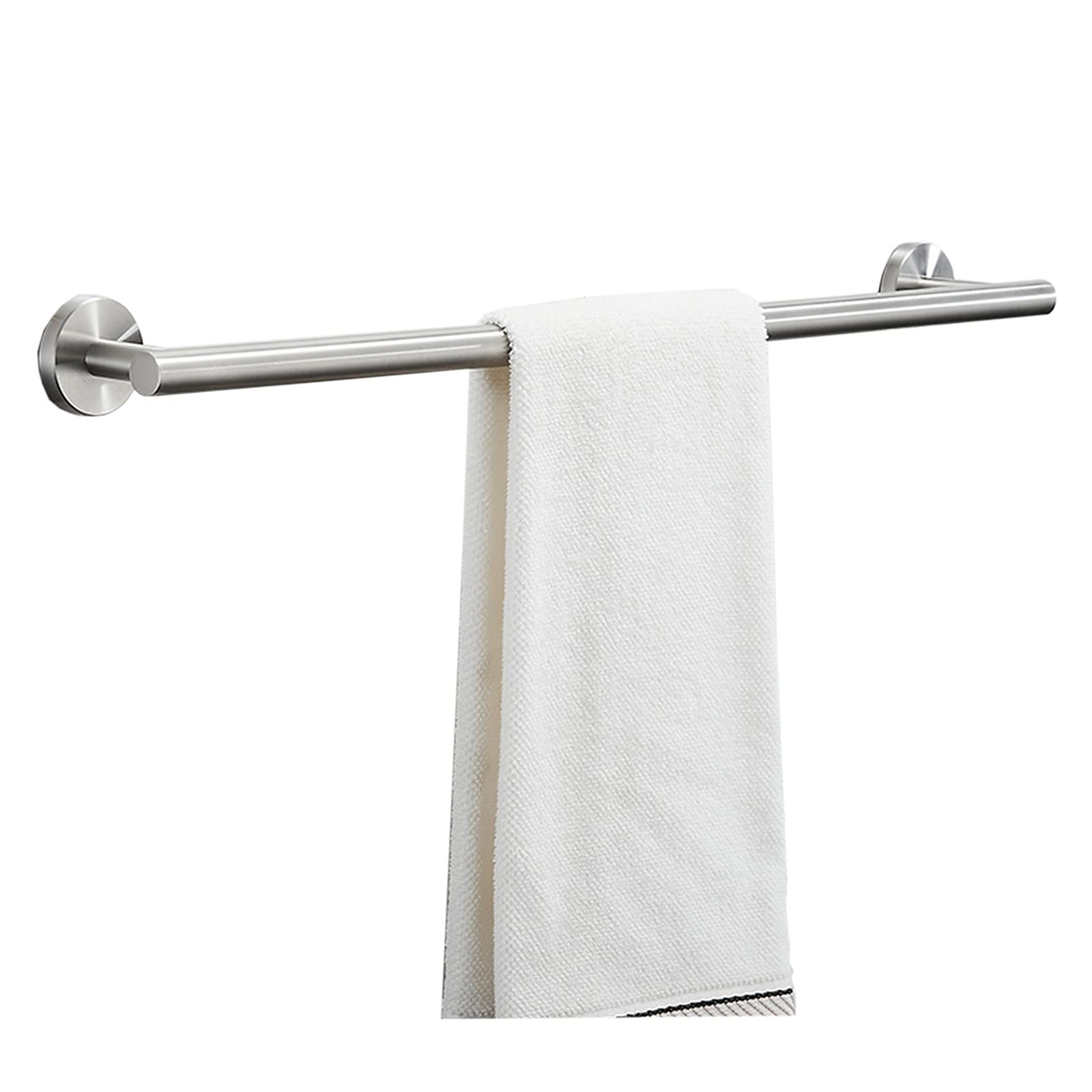 Portasciugamani in acciaio inox SUS 304, 60 cm, design rotondo da parete per bagno e cucina, disponibile in argento spazzolato, nero, finitura oro, accessorio per la casa durevole ed elegante