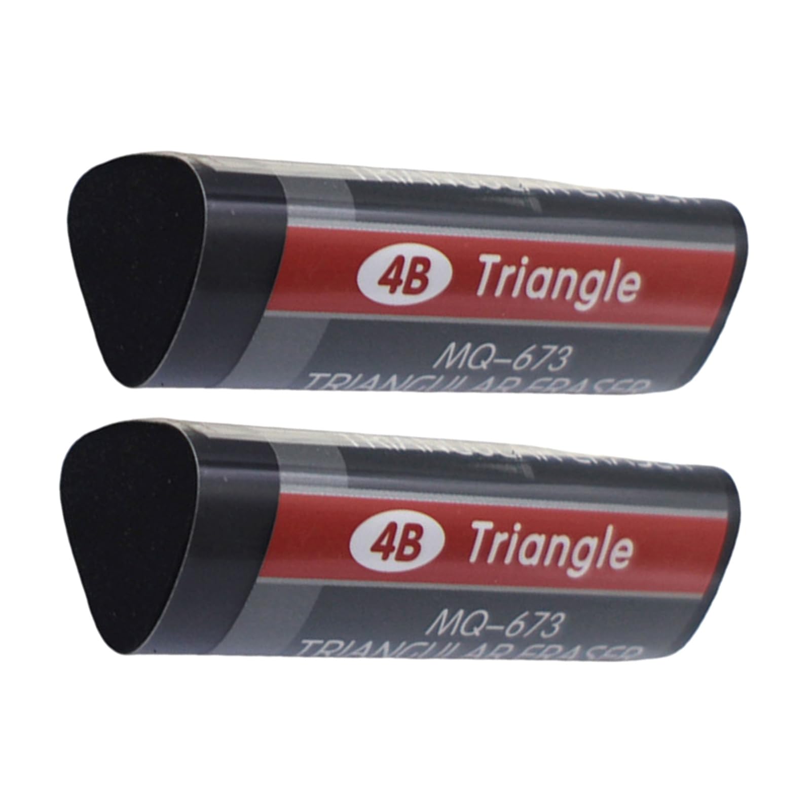 2Pcs 4B Triangular Rubber Erasers Ergonomic Grip Easy Erasing Ideal for Office Drafting Sketching Art Eraser
