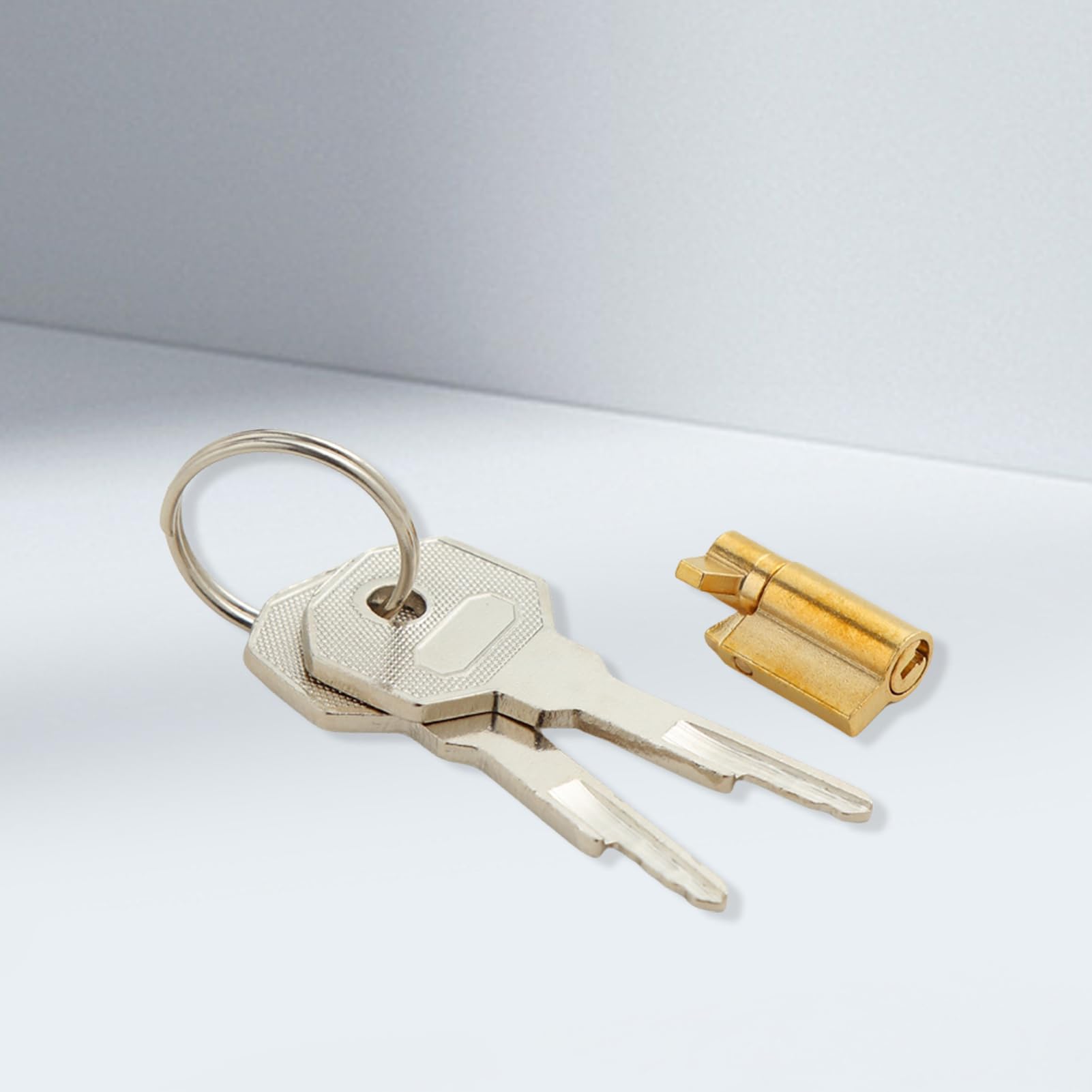 3 Serrature per Fori della Porta con Chiave, Cinture di Castità, Chiusura in Bronzo