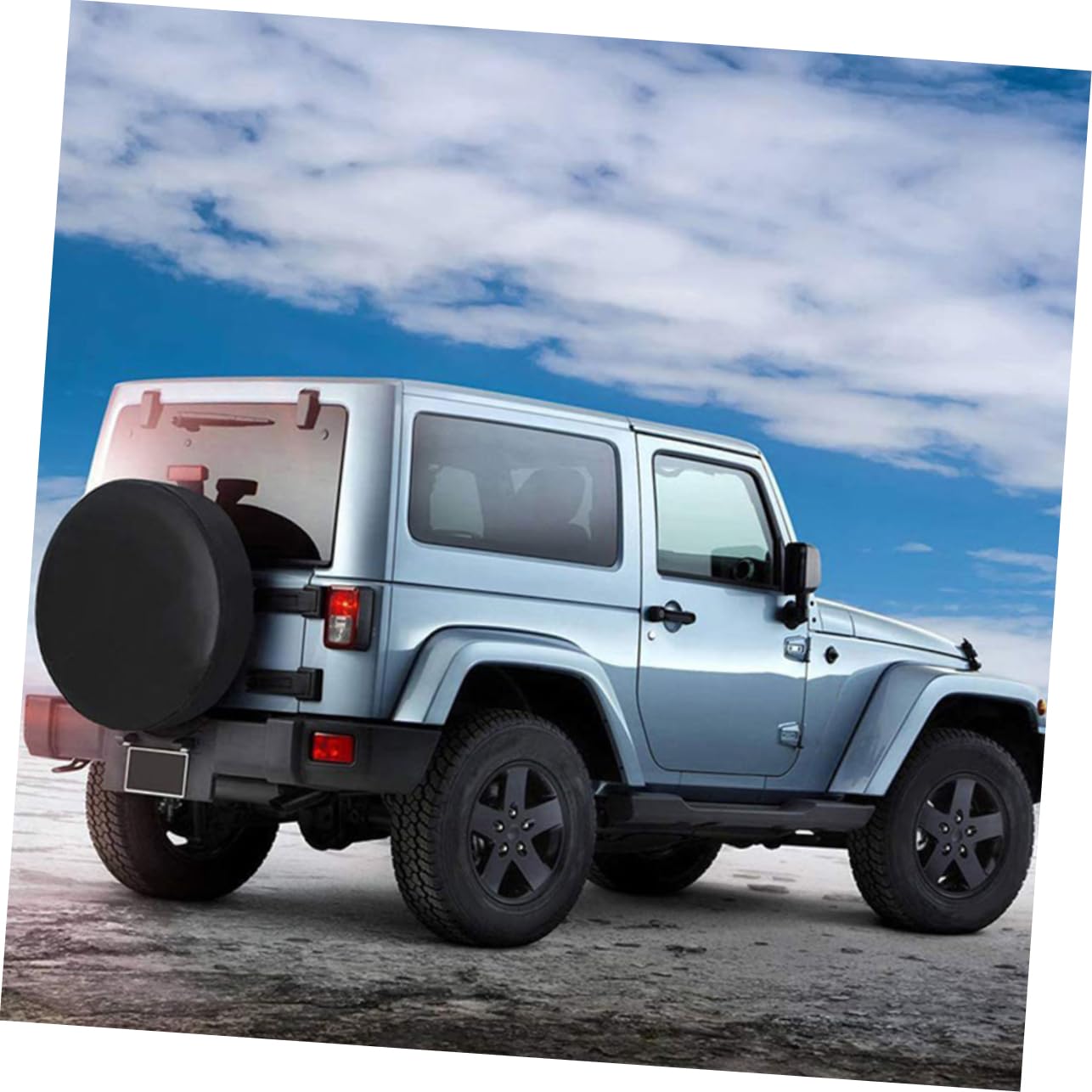 VALICLUD Housse de Pneu 13 Pouces en PVC Imitation Cuir, Protection Anti-Pluie et Anti-UV, pour Roue de Secours, Adaptée Camping-Car et Voiture, Accessoire Extérieur Polyvalent